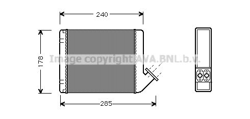 AVA QUALITY COOLING Теплообменник, отопление салона CN6031